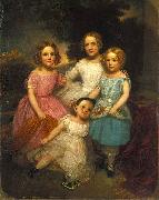 Jarvis John Wesley Adrian Baucker Holmes Children oil painting on canvas